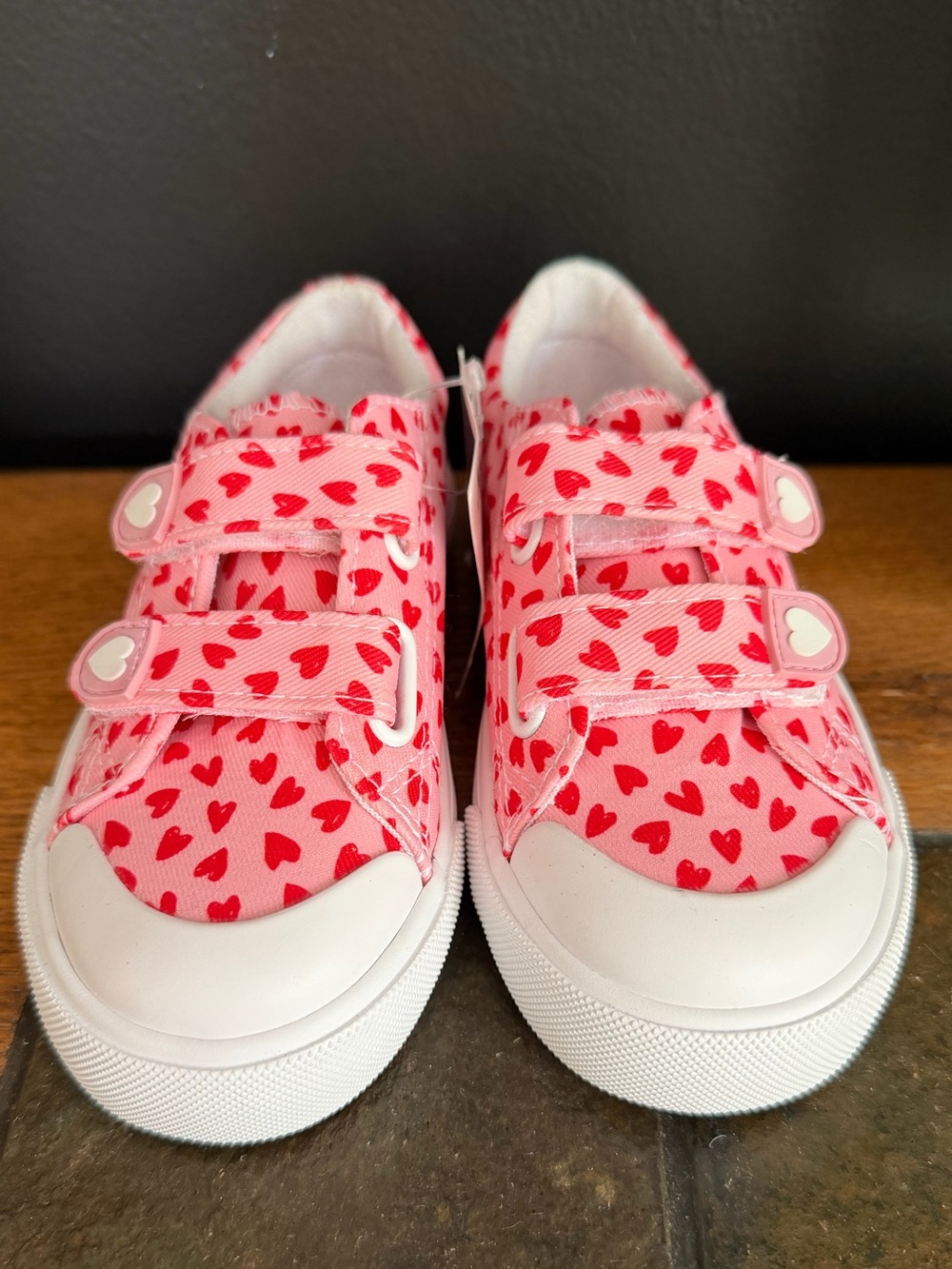 Pink Heart “All You Need Is Love” girls sneakers